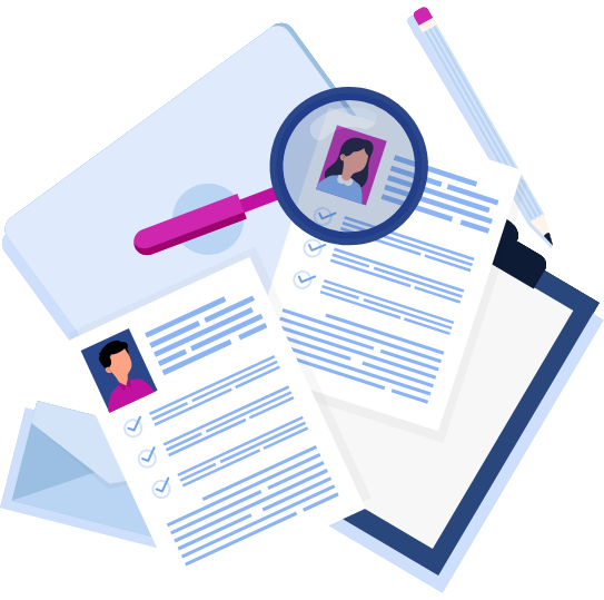 Ilustration of resumes