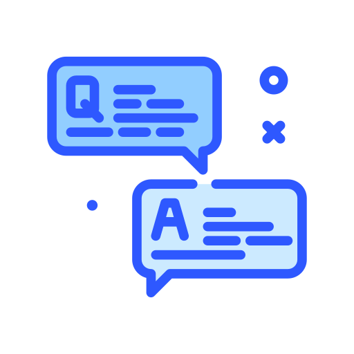 Illustration of Q and A chat bubbles