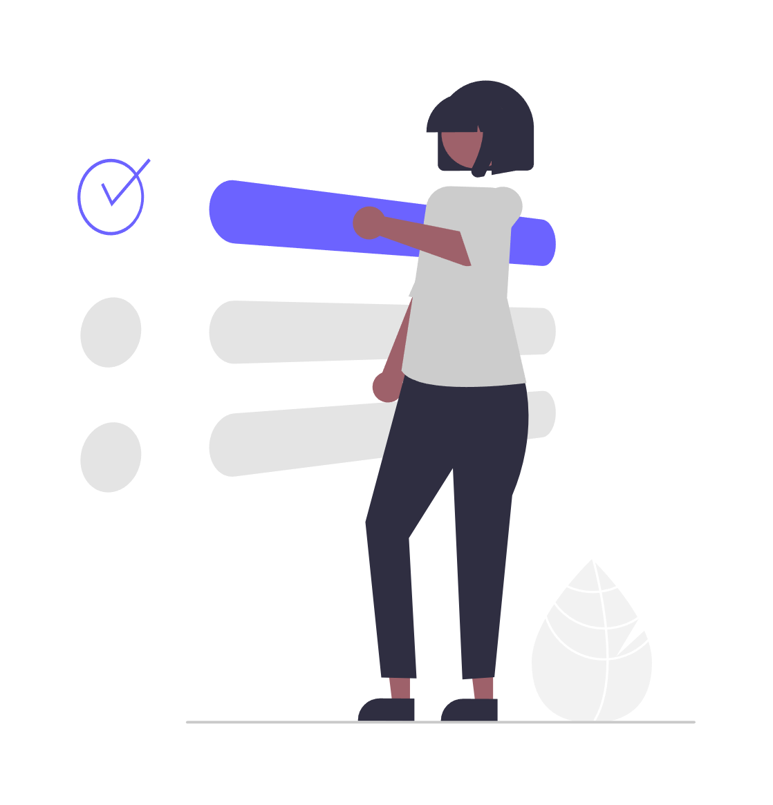 a person selecting from a multiple choices